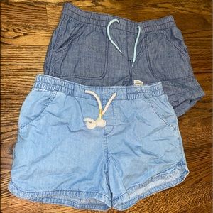 2 Pack of Blue Shorts.